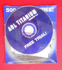 AMERICA ONLINE ~ AOL TITANIUM ~ Version 5.0 ~ VINTAGE Windows CD Disk Promo picture
