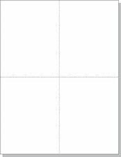 8-1/2 x 11 Laser and Inkjet Printer Postcards 4 up Per Page, 4-1/4