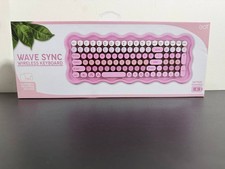 iJoy Wireless Wavy Keyboard - Pink: Slim Design, ABS Material, Computer Accessor picture