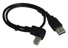 YCS basics 18 inch USB 2.0 Right Angle Printer/Scanner Cable 01.5 Ft, Black  picture