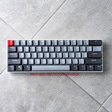 Gray Dolch Retro Black PBT Double Shot Keycap Set for 60% TKL Cherry MX Keyboard picture