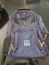 SwissGear ScanSmart Laptop Backpack Navy Blue Black Travel Bag Tech Daypack TSA picture