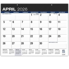22x17 Inch Large Print Desk Pad Calendar Apr 2026  Dec 2027 21 Months Black picture