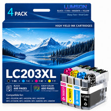 LC203XL Ink Cartridges 4Pack High Yield  Compatible for MFC-J485DW MFC-J880DW picture