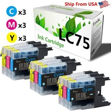 9-PK LC75 LC75XL LC-75 Ink Cartridge for MFC-J280W MFC-J430W Inkjet Printer picture