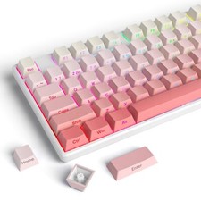 Guffercty kred Cute Gradient PBT Key Caps 135-keys Custom Minimalist Side Pri... picture