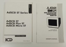 Vintage Atari ST SM124 Monitor ICD AdSCSI Host Adapters Owner's Manual Lot picture