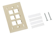 Lucent M16L-246 Type L Flush Mounted Faceplate Kit 6 Port 108168592 Ivory, USA picture