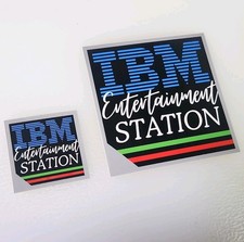 Custom IBM Station Vtg Computer Logo Label Decal Case Sticker Badge Funny 80s picture