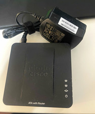 Cisco SPA122 2-Line VoIP Phone Adapter ATA Router, Ethernet RJ-45, Black picture