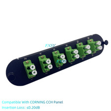 Fiber Optic Adapter Panel 6 LC APC Duplex SM Compatible CORNING CCH-01U CCH-CP12 picture