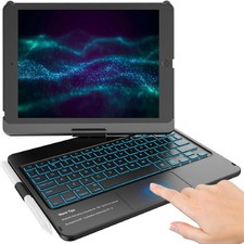 KBCASE Touchpad Keyboard Case for iPad 9th/8th/7th 10.2 inch, Backlit Black  picture