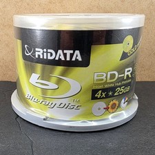 RiDATA 25GB 4X BD-R Inkjet White Hub-Printable Spindle 50 Pack picture