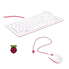 Official Raspberry Pi Keyboard and Mouse Combo + a Logo Sticker (White/Red) picture