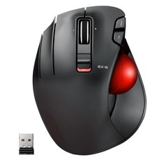 ELECOM EX-G Left Handed Thumb Control Trackball Mouse Wireless M-XT4DRBK-G picture
