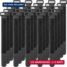 25 Pack 12 Inch Reusable Fastening Cable Straps Hook and Loop Cinch Cable Ties picture