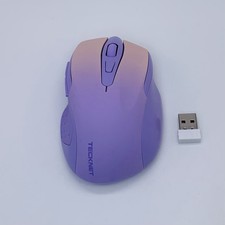 Tecknet M003 Cordless Wireless Optical Mouse with Receiver Purple Pink - Tested picture