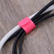 Nylon Cable Straps Cord Organizer Pink Reusable Wire Wrapper for Charging Cables picture