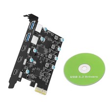 5 Ports Desktop Expansion Card 20G USB 3.2 Gen 2 2*USB-A 3*USB-C For Win 7/8/10 picture