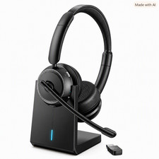 Angteela M112 Wireless Headset ANC ENC Bluetooth Headset w/ Mic & USB Dongle picture
