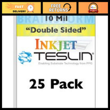 Synthetic Inkjet Teslin Paper - 25 Sheets, Waterproof & Durable, Ideal for ID Ca picture