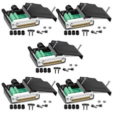 5 PCS DB25 Solderless Connector RS232 DSUB Serial 25Pin Terminal Adapter picture