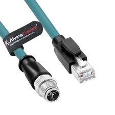 9.8ft/3M M12 8 Pin Male to RJ45 Shielded Ethernet X Coded Cat6a Cognex Cable picture