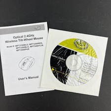 Optical 2.4GHz Wireless Tilt-Wheel Mouse Driver/Install CD Software/Instructions picture