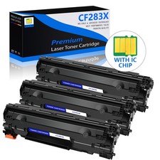 3 Pack CF283X Toner Cartridge For HP LaserJet Pro MFP M201n M201dw M225dn M225dw picture