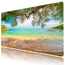Beach Mouse Pad Summer Blue Ocean Desk Mat for Keyboard and Mouse Desk Pad picture