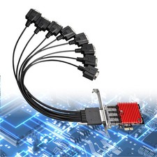 RS232 Serial Port 8-Port PCIE Serial Expansion card Expansion Adapter Riser Card picture