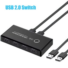 2 In 4 Out USB 3.0 KVM Switch Share 4 USB Devices Between Desktop and Laptop PCs picture