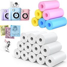 18 Rolls Kids Camera Paper Refill Instant Print BPA Free 2.24x0.98 Inch Set picture