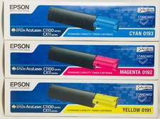 EPSON 0191 0192 0193 3PC ORIGINAL YELLOW/MAGENTA/CYAN ACULASER C1100N/CX11N picture
