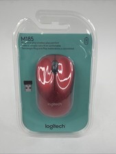 Logitech M185 Wireless Optical Mouse 2.4 GHz, Red (910-003635) picture