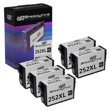 SPEEDYINKS Replacements for Epson 252XL High Yield Ink Cartridges (5-Pack Black) picture