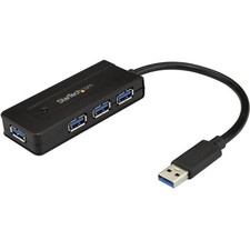 Startech 4 Port Usb 3.0 Hub Superspeed 5Gbps W/ Fast Charge Portable Usb 3.2 Gen picture