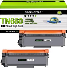 Greencycle 2 Pack Black Toner Cartridge Compatible with Brother TN660 TN630 picture