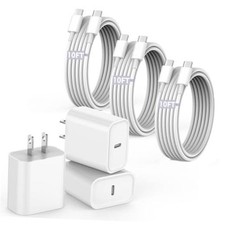 Fast Charging Cord for iPhone 17 16e 15,Pack Extra Long 10Foot USB 10FT 3 White picture