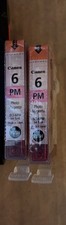 Two Canon BCI-6PM Photo Magenta Ink Cartridges Ink Jet New Factory Sealed No Box picture