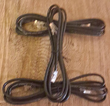 Lot of 3 Black 3ft Ethernet Patch Cables RJ45 to RJ45 Round Cable picture