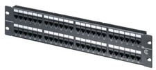 Hellermann Tyton PP110C648 Category 6 Universal 48 Port Patch Panel, 2U, Black picture