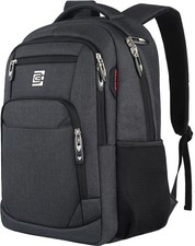 15.6 Inch Laptop Backpack Black Polyester Slim Anti Theft Business Travel YK-006 picture