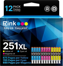 Compatible Ink Cartridge Replacement for Canon CLI-251XL CLI 251 to Use with PIX picture