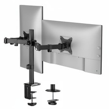Mount-It Dual Monitor Stand, Full Motion Desk Mount for 2 Screens up to 32” and picture