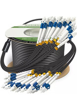 656ft 12 Core Industrial TPU LC To LC Outdoor Armored Fiber Optic Cable picture