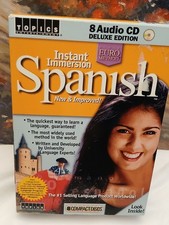 Learn Spanish 8 Audio CD Discs New  And Improved. Instant Immersion picture