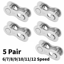 5pcs 1/6/7/8/9/10/11/12 Speed Missing Link Rustproof Steel Quick Release Link Bi picture