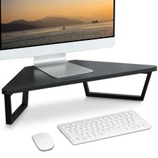 26 inch Triangle Monitor Stand Riser, Computer LaptopOffice Organization Black. picture