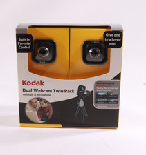 Kodak Dual Webcam D101 Twin Pack With Built In Microphone For Video Calls NIB picture